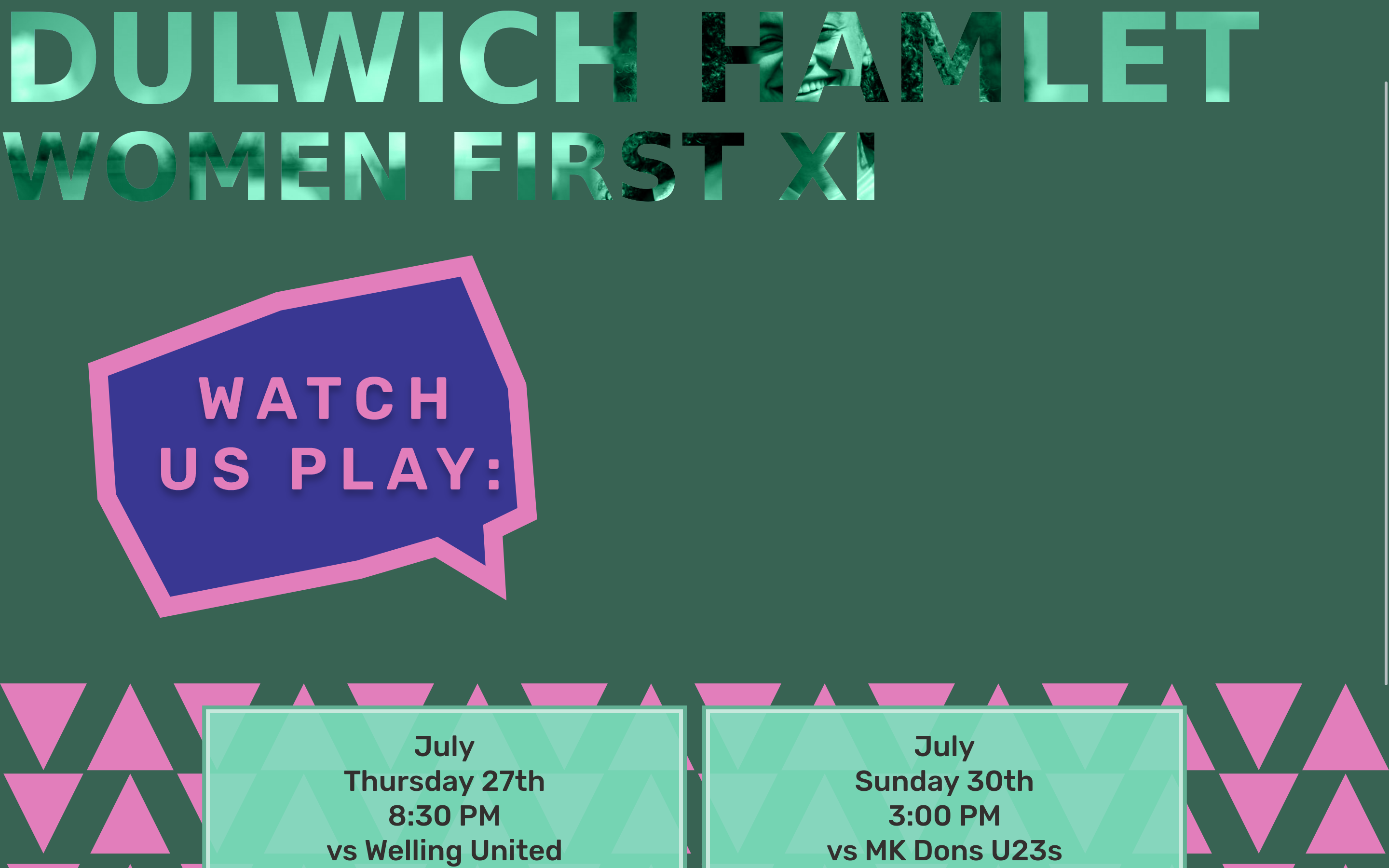 screenshot of Dulwich Hamlet FC fanpage